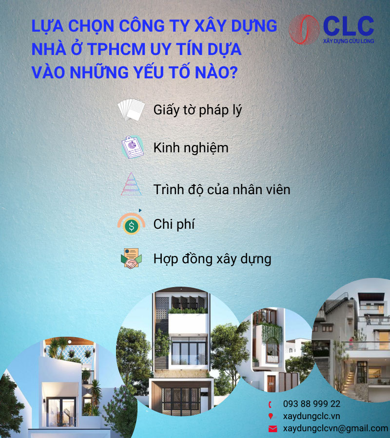 Những yếu tố lựa chọn công ty xây dựng nhà ở TPHCM uy tín