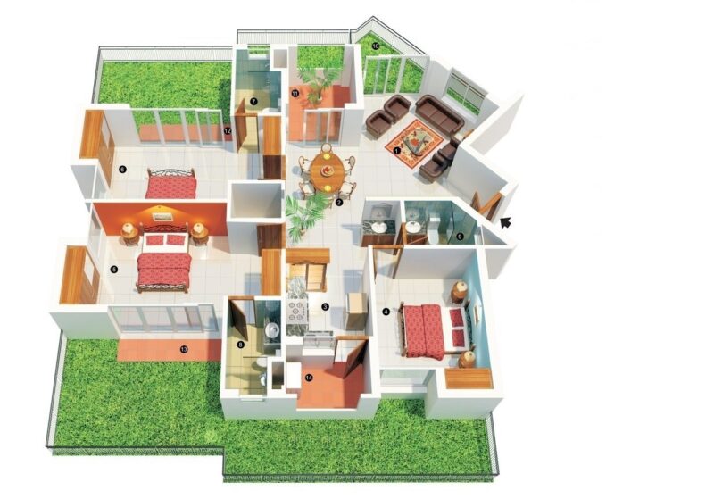 cách tính diện tích xây nhà cấp 4